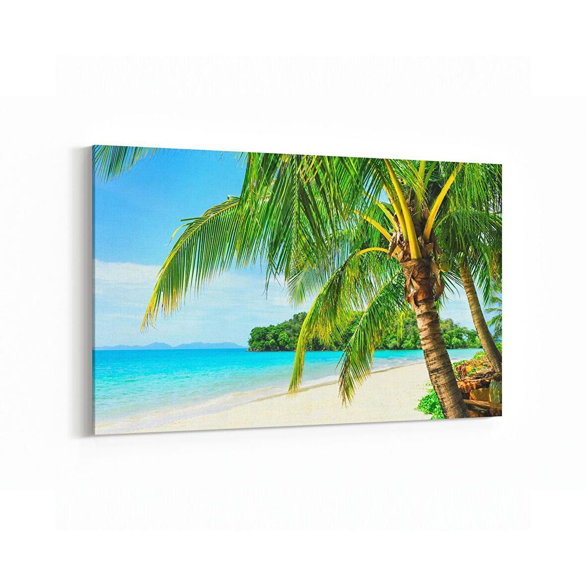 Olla 16486Y Kumsal / Sahil Görseli Yatay Kanvas Tablo (Ölçü: 30X20)