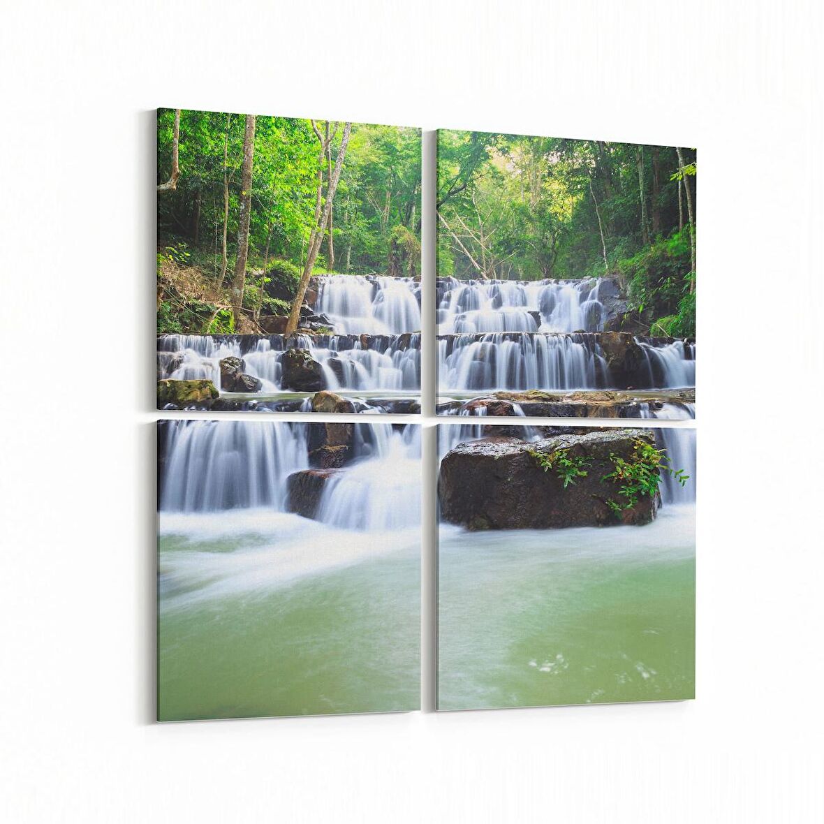 Olla 13571K4 Doğa / Manzara Görseli Kare 4'lü Kanvas Tablo (Ölçü: 65X65)