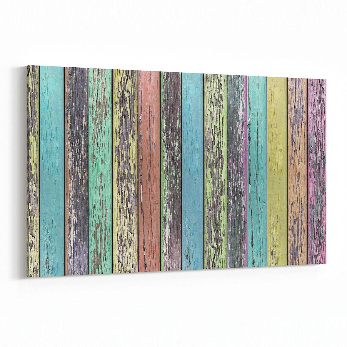 Olla 12054Y Ahşap Desen Görseli Yatay Kanvas Tablo (Ölçü: 150X100)