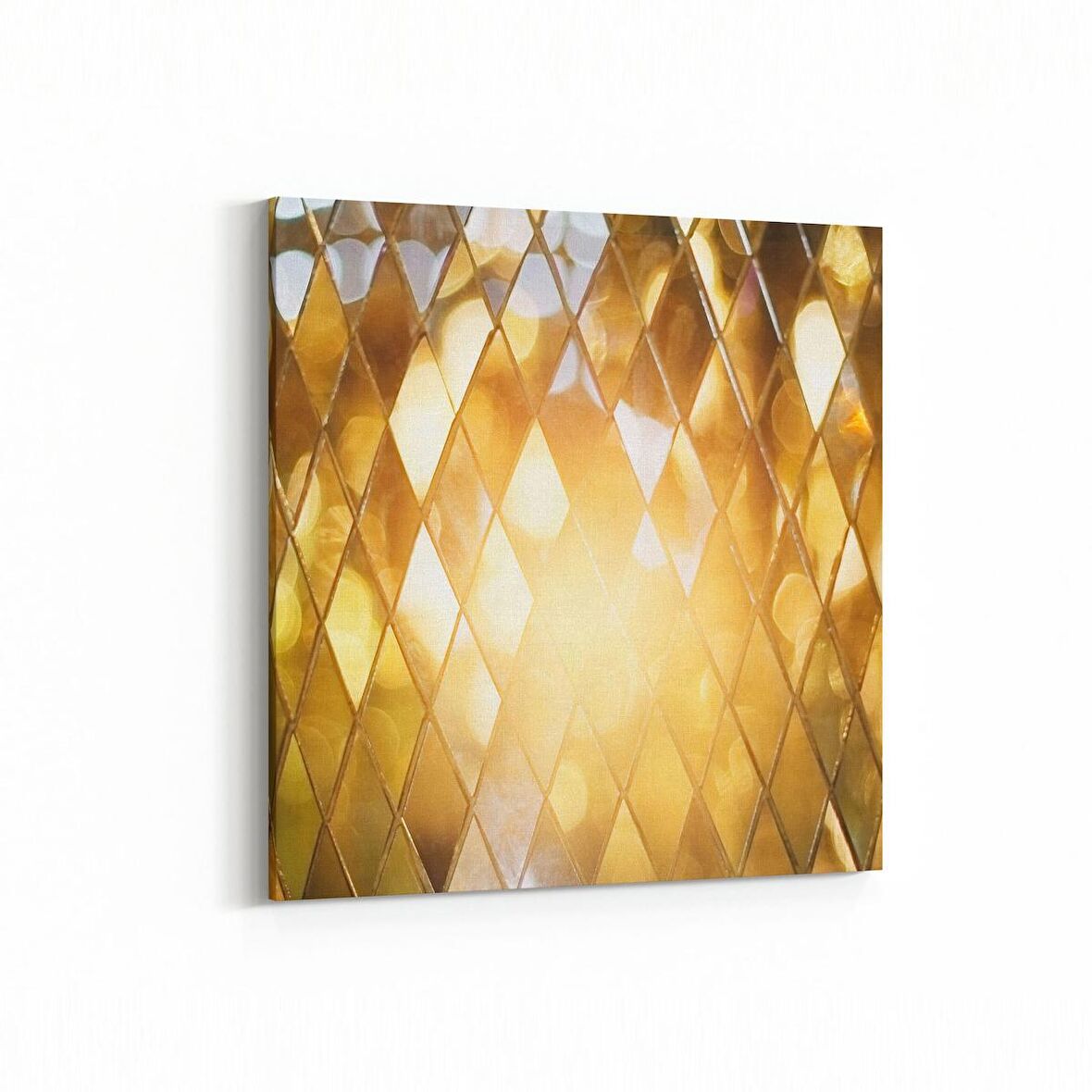 Olla 10039K Abstract 3 Boyut Görsel Kare Kanvas Tablo (Ölçü: 25X25)