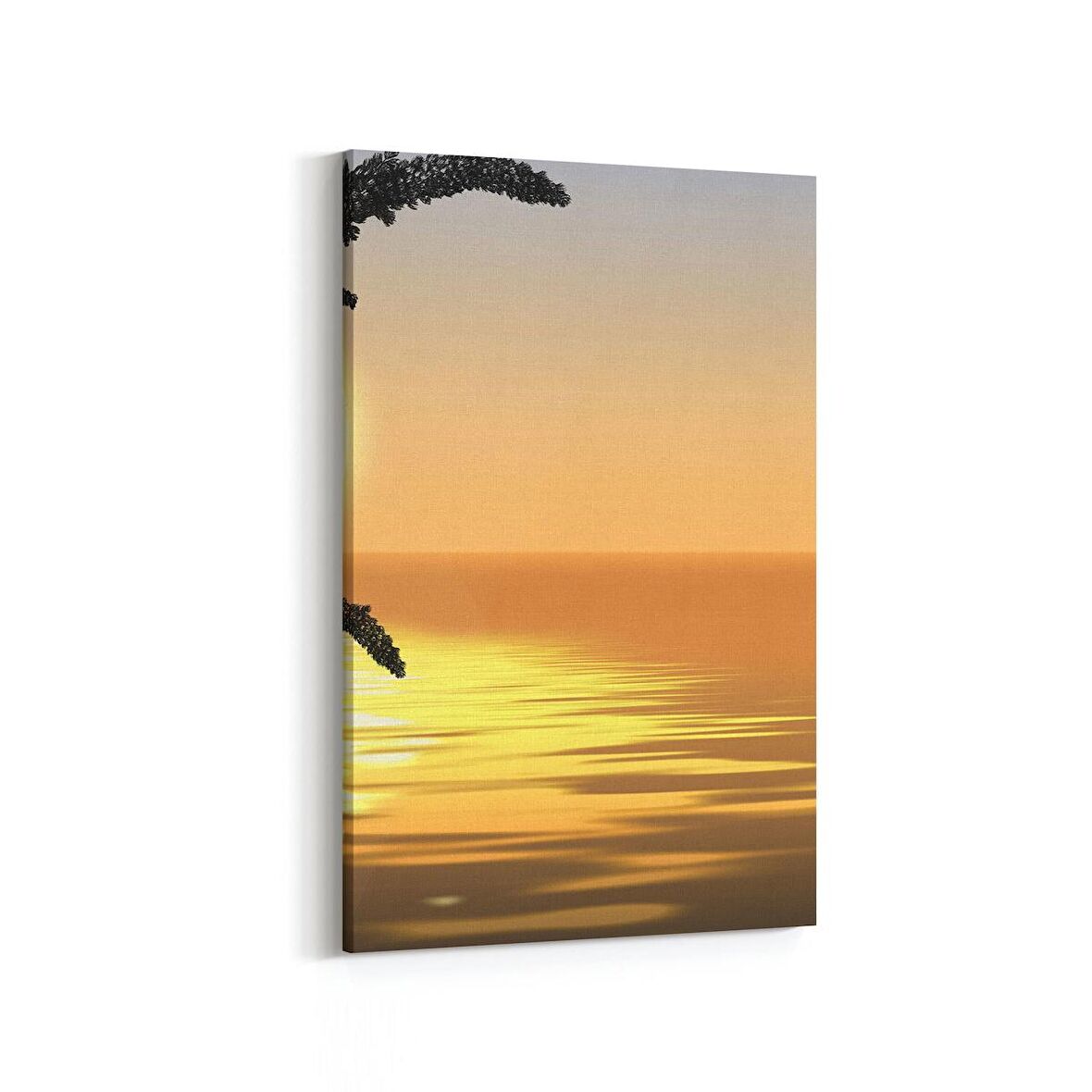 Olla 16137D Günbatımı Görseli Dikey Kanvas Tablo (Ölçü: 60X90)