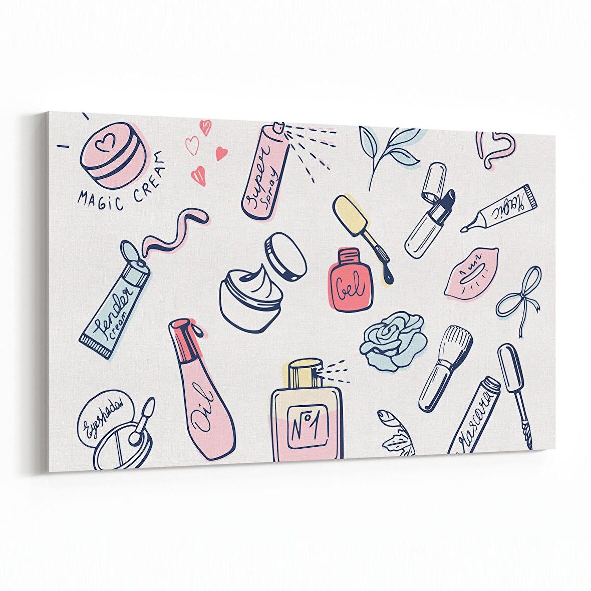 Olla 16333Y Kuaför / Berber Görseli Yatay Kanvas Tablo (Ölçü: 70X50)