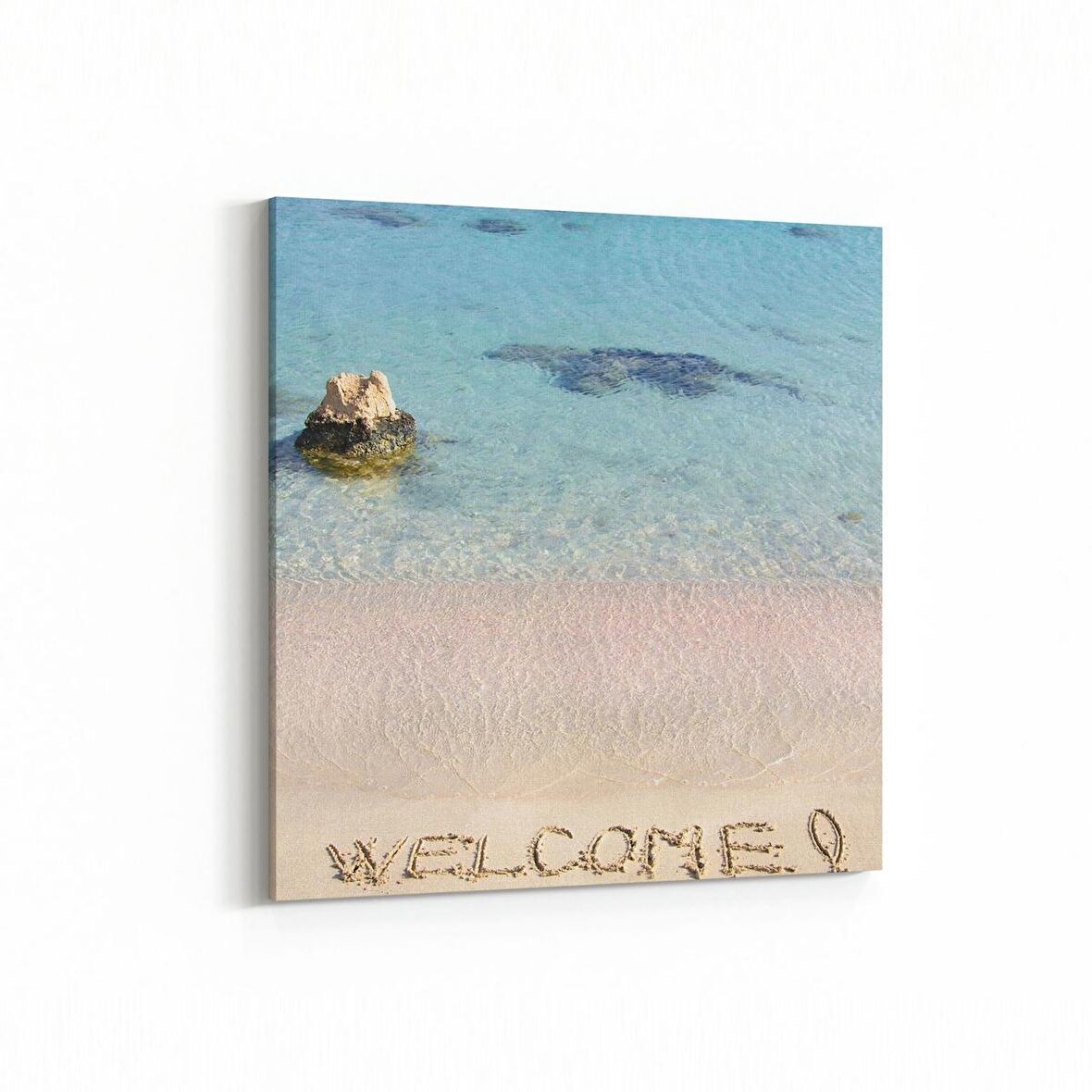Olla 16450K Kumsal / Sahil Görseli Kare Kanvas Tablo (Ölçü: 25X25)