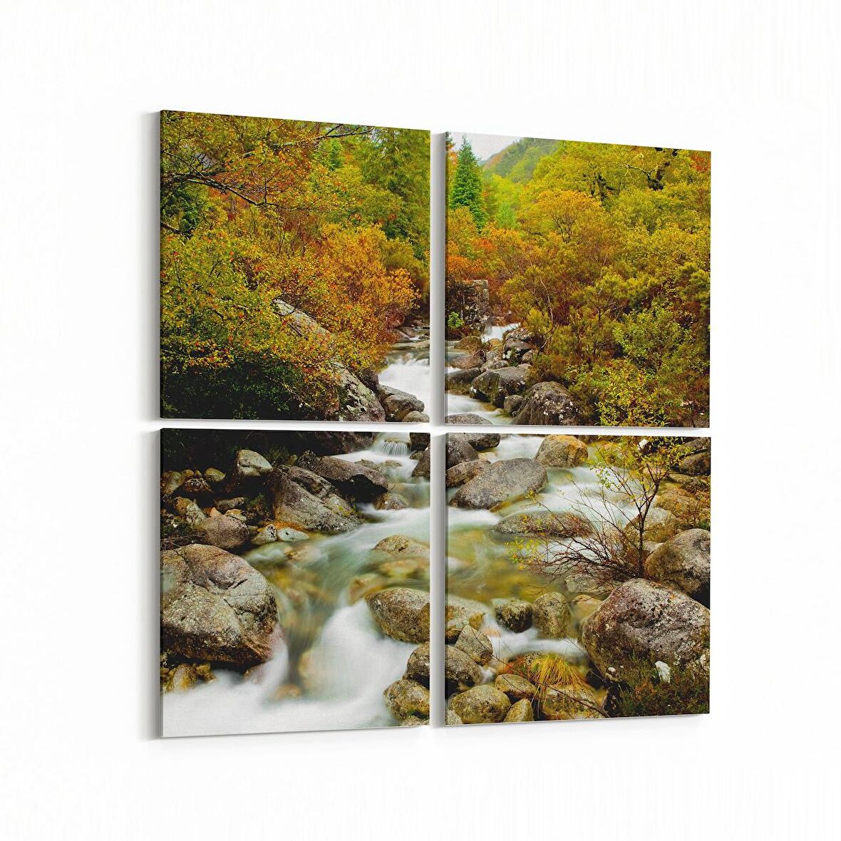 Olla 14298K4 Doğa / Manzara Görseli Kare 4'lü Kanvas Tablo (Ölçü: 145X145)