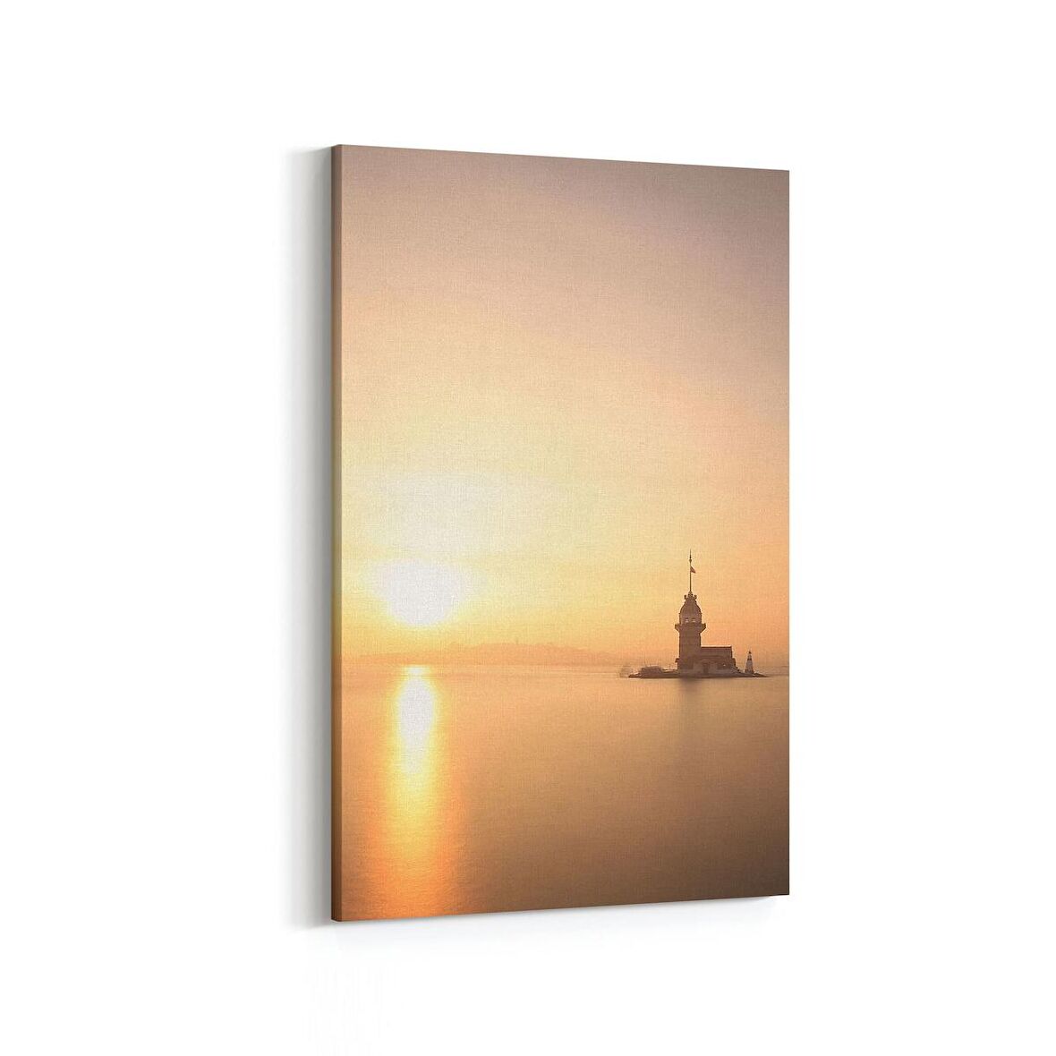 Olla 16048D Günbatımı Görseli Dikey Kanvas Tablo (Ölçü: 70X105)