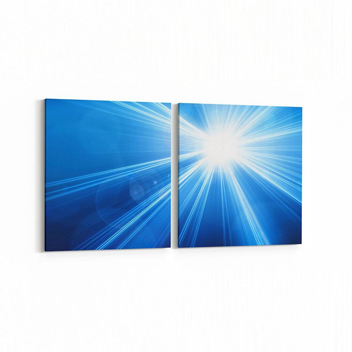 Olla 10202K2Y Abstract Görsel Kare 2'li Yatay Kanvas Tablo (Ölçü: 65X30)