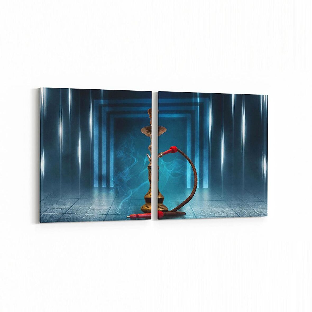 Olla 15048K2Y Gıda Görseli Kare 2'li Yatay Kanvas Tablo (Ölçü: 105X50)