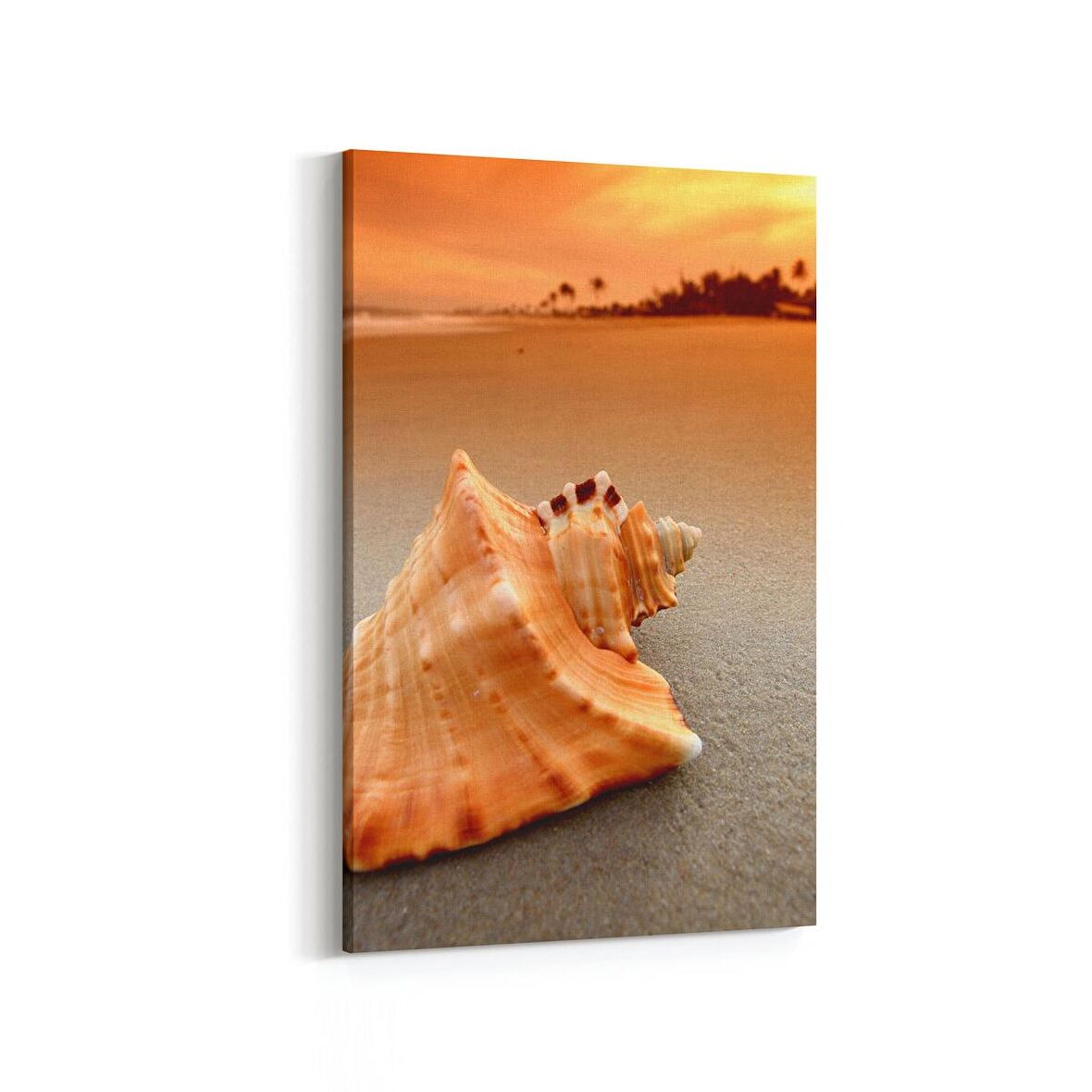 Olla 16006D Günbatımı Görseli Dikey Kanvas Tablo (Ölçü: 20X30)