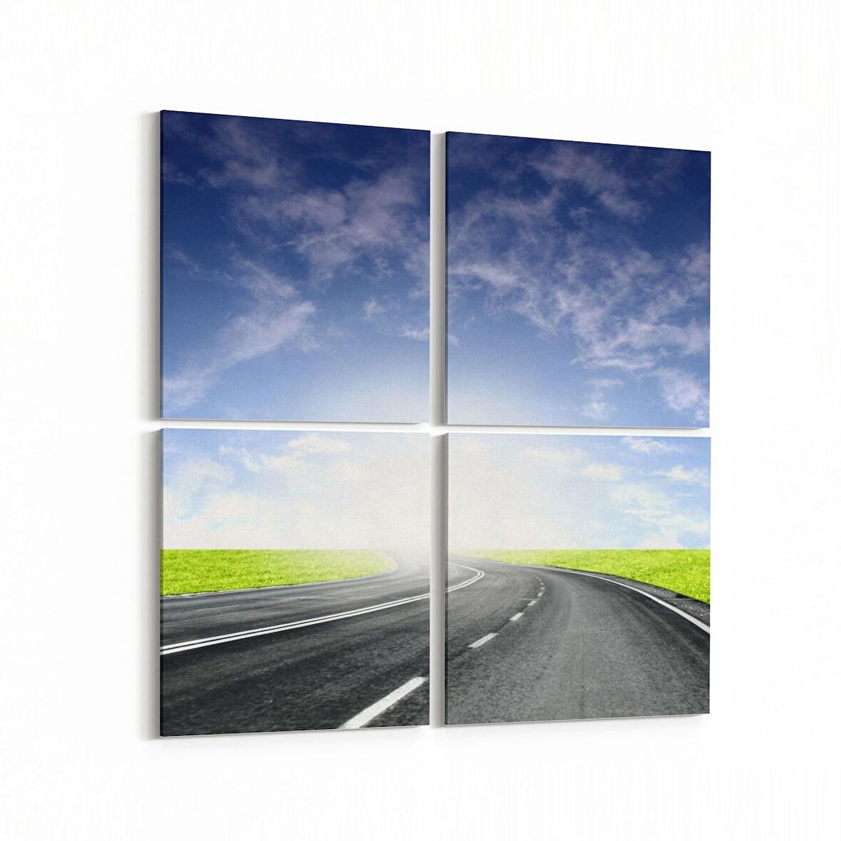 Olla 14595K4 Doğa / Manzara Görseli Kare 4'lü Kanvas Tablo (Ölçü: 65X65)