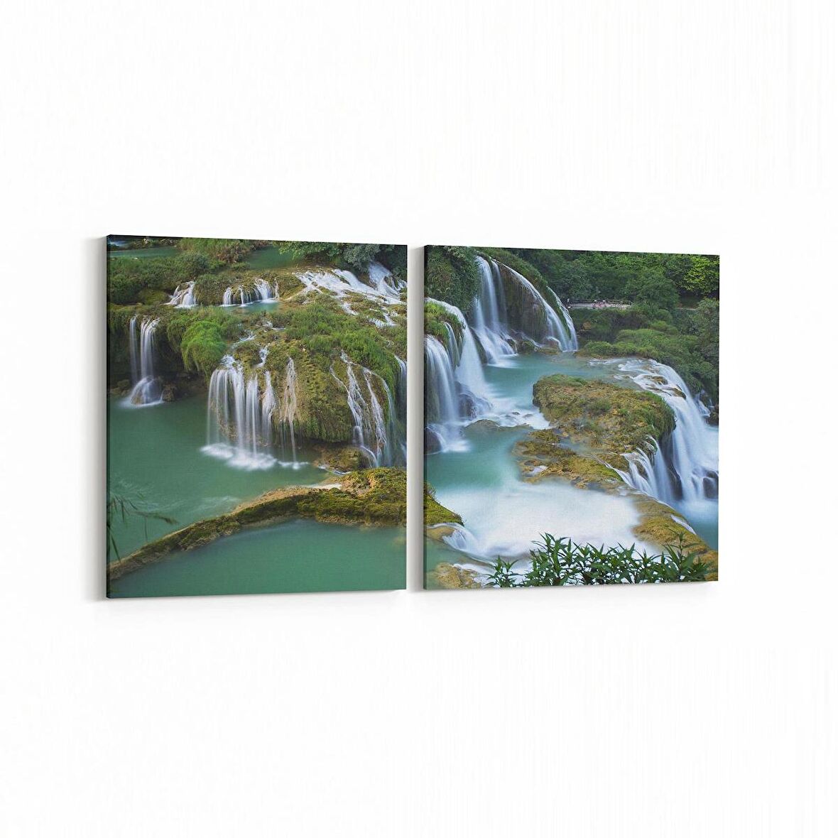 Olla 14138K2Y Doğa / Manzara Görseli Kare 2'li Yatay Kanvas Tablo (Ölçü: 125X60)