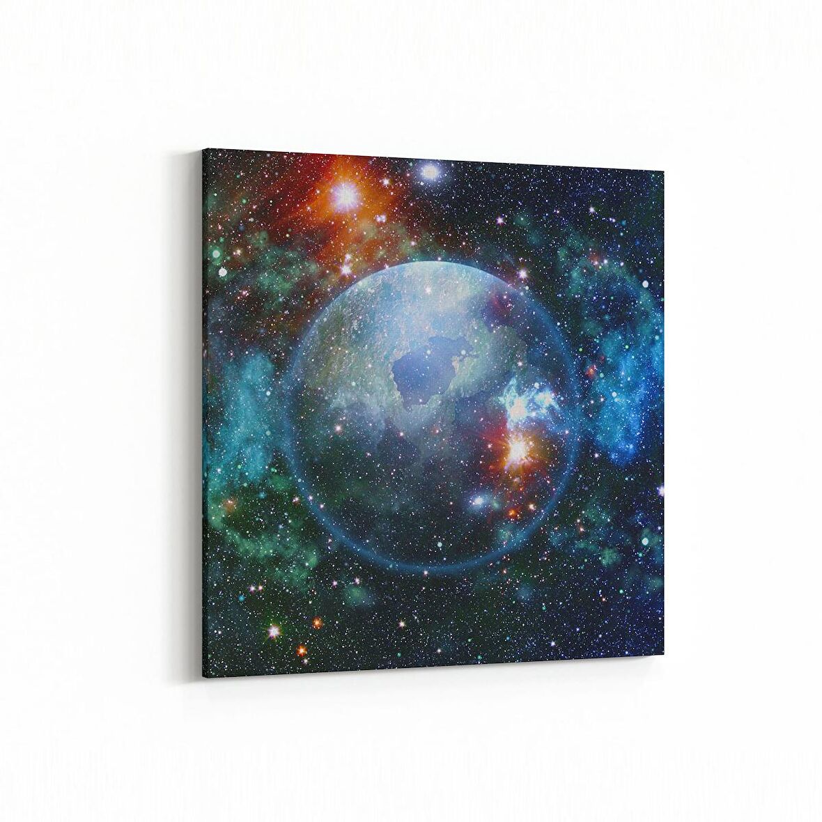 Olla 17684K Uzay Görseli Kare Kanvas Tablo (Ölçü: 100X100)