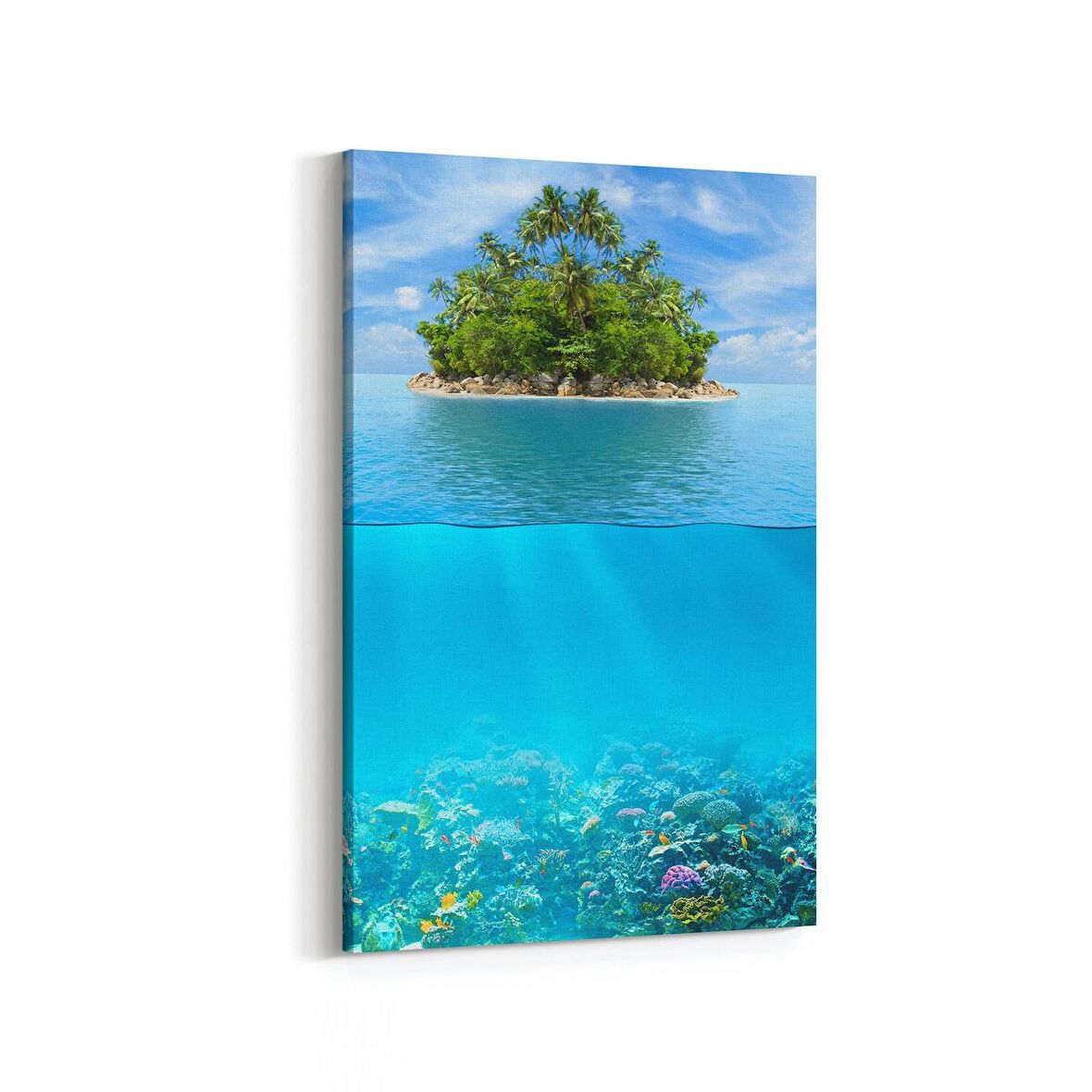 Olla 16467D Kumsal / Sahil Görseli Dikey Kanvas Tablo (Ölçü: 20X30)