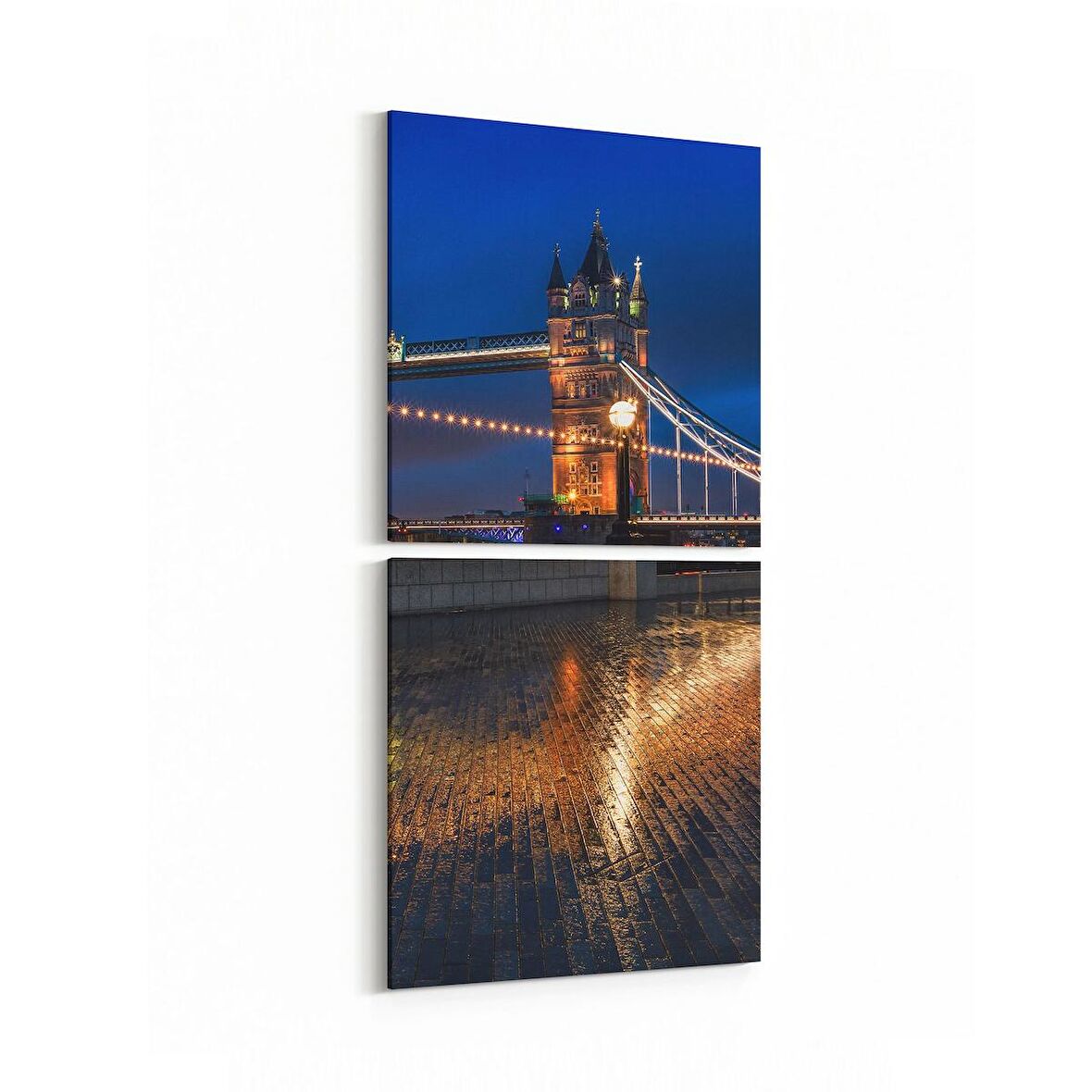 Olla 18578KD Yapı Görseli Kare 2'li Dikey Kanvas Tablo (Ölçü: 30X65)