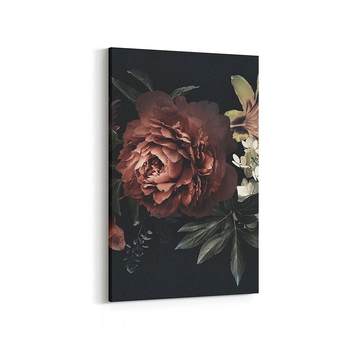 Olla 11762D Çiçek Görseli Dikey Kanvas Tablo (Ölçü: 60X90)