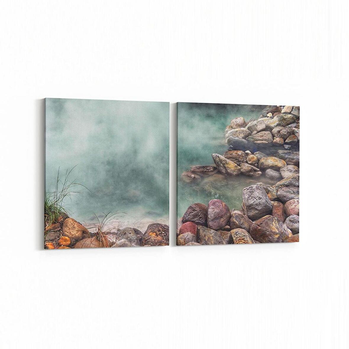 Olla 14536K2Y Doğa / Manzara Görseli Kare 2'li Yatay Kanvas Tablo (Ölçü: 105X50)
