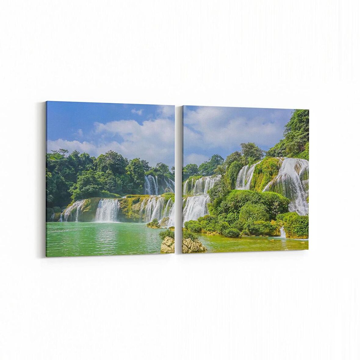 Olla 14267K2Y Doğa / Manzara Görseli Kare 2'li Yatay Kanvas Tablo (Ölçü: 145X70)