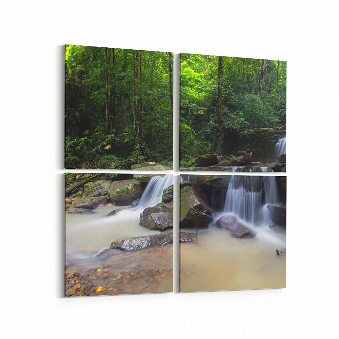 Olla 13779K4 Doğa / Manzara Görseli Kare 4'lü Kanvas Tablo (Ölçü: 65X65)