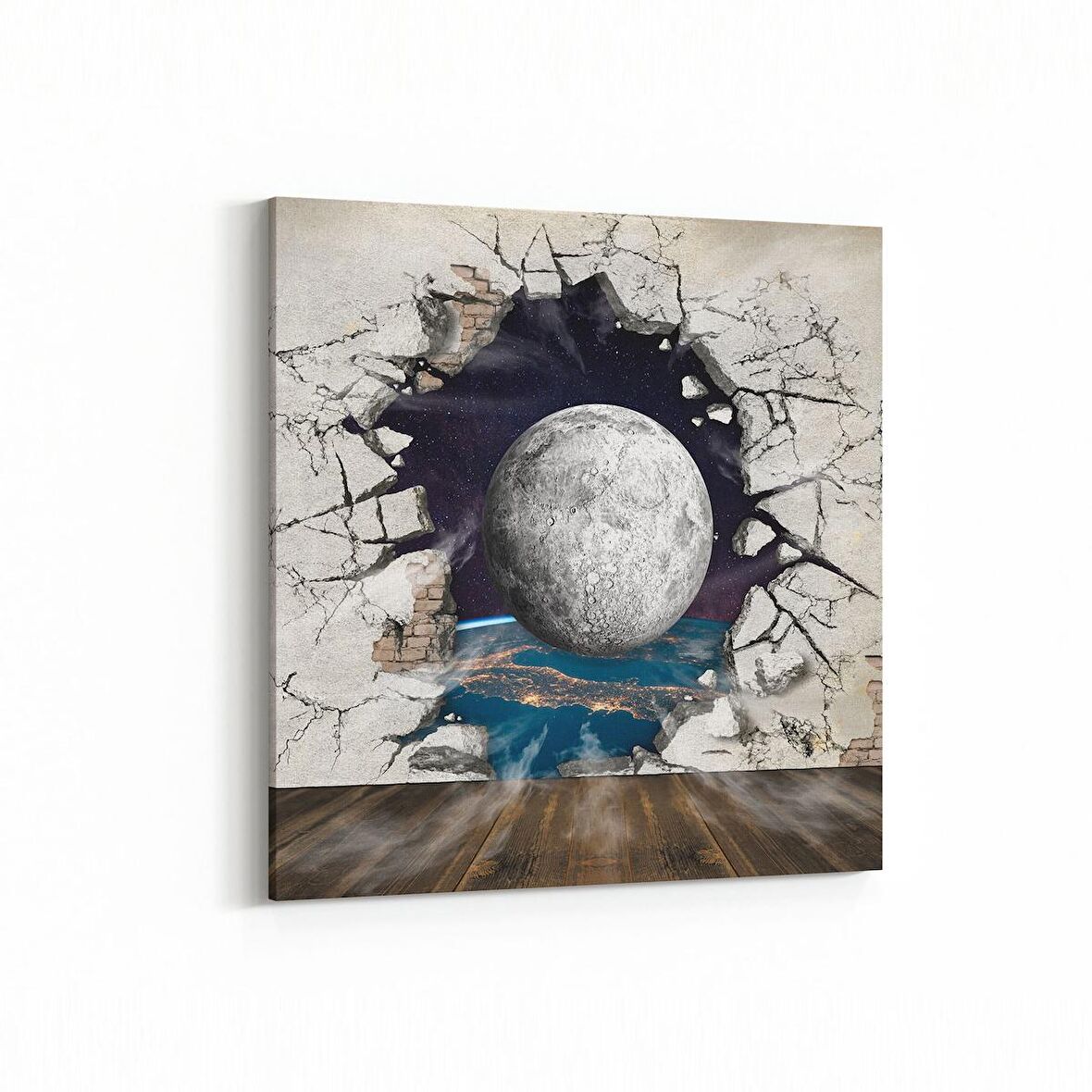 Olla 17690K Uzay Görseli Kare Kanvas Tablo (Ölçü: 30X30)
