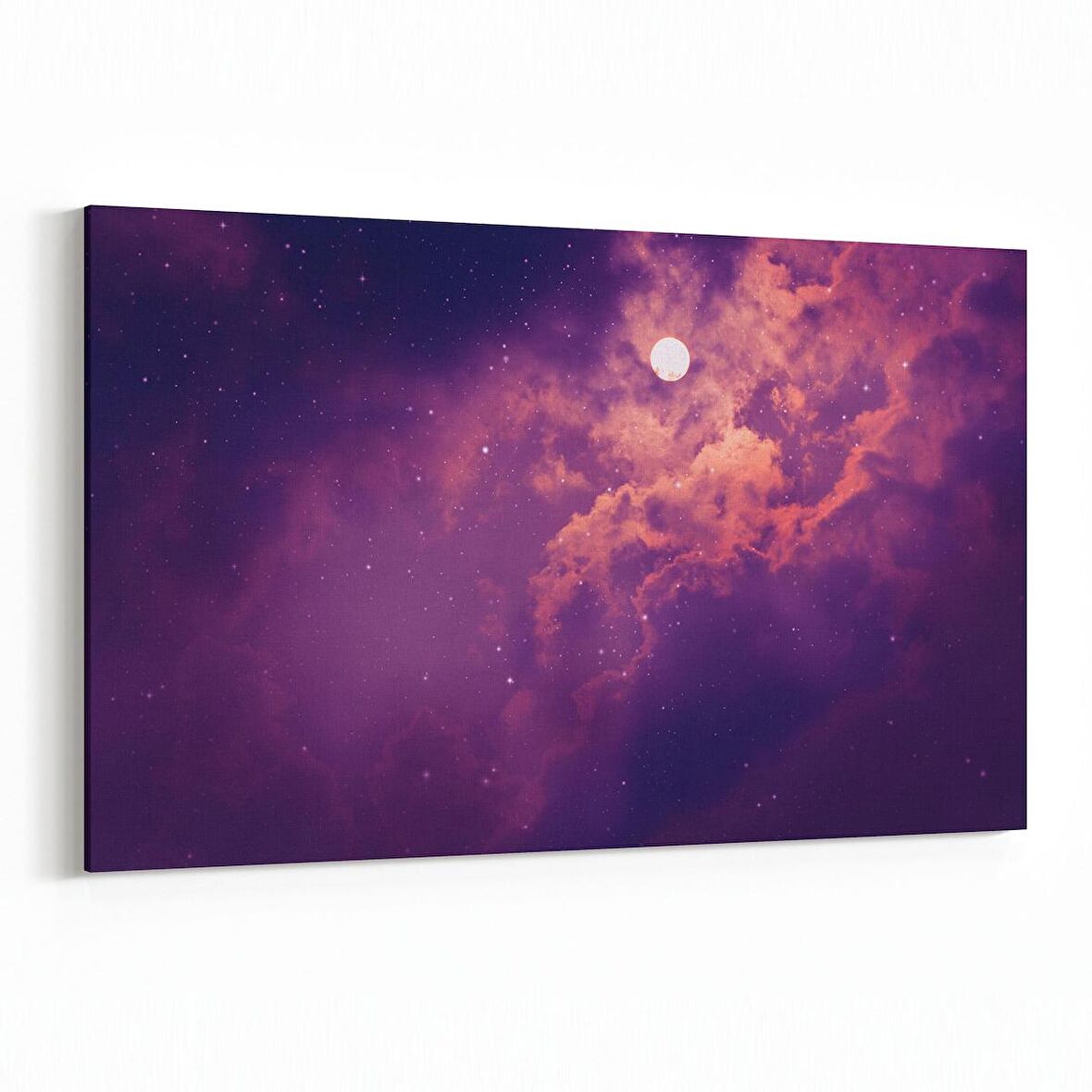 Olla 14752Y Gece Gökyüzü Görseli Yatay Kanvas Tablo (Ölçü: 45X30)