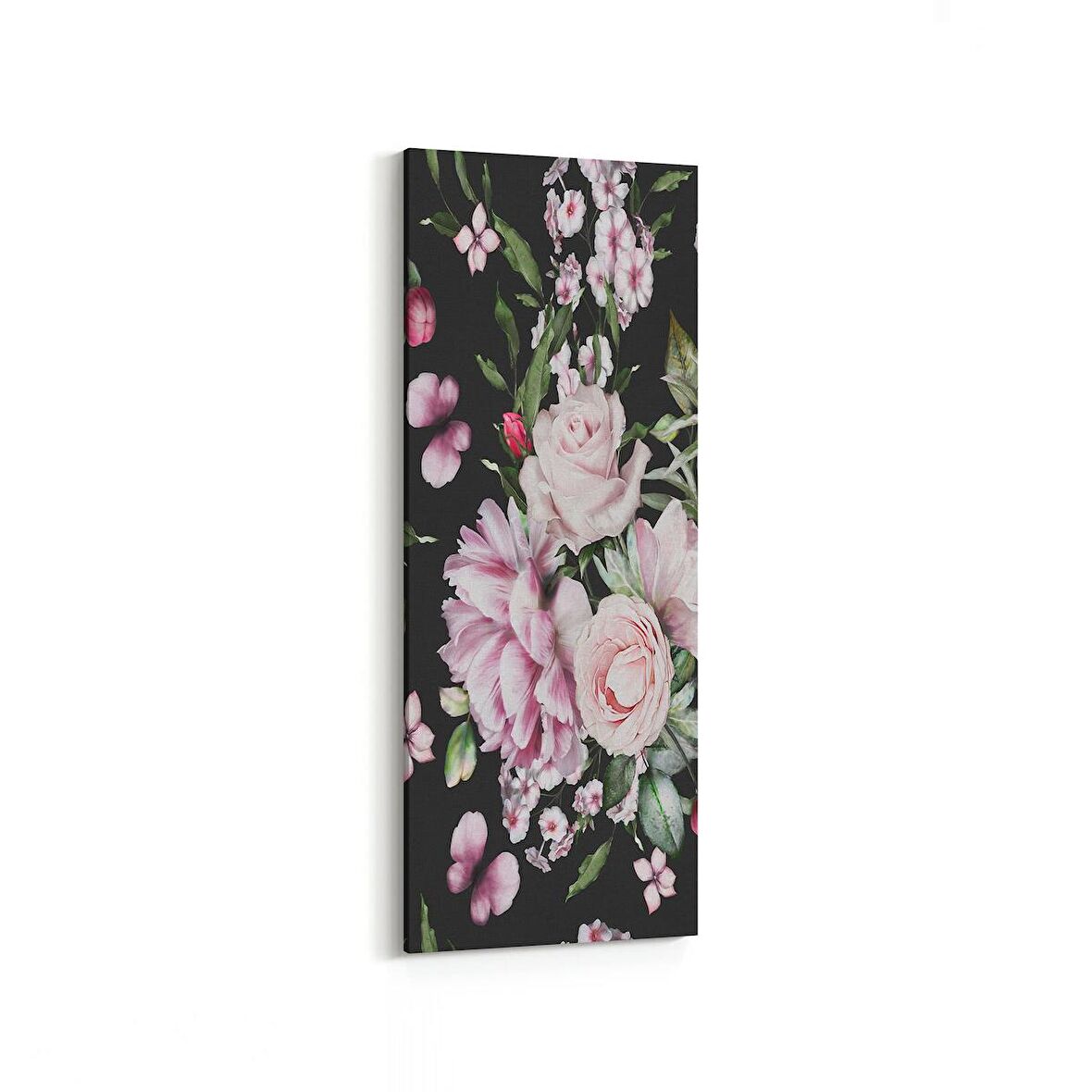 Olla 11786DI Çiçek Görseli Dikey İnce Kanvas Tablo (Ölçü: 40X120)