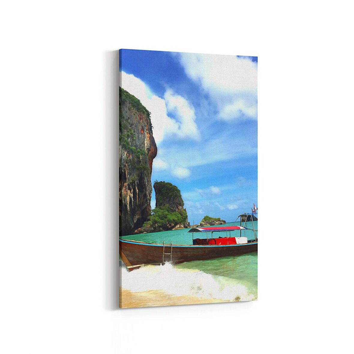 Olla 14472DD Doğa / Manzara Görseli Dikey Dar Kanvas Tablo (Ölçü: 40X80)