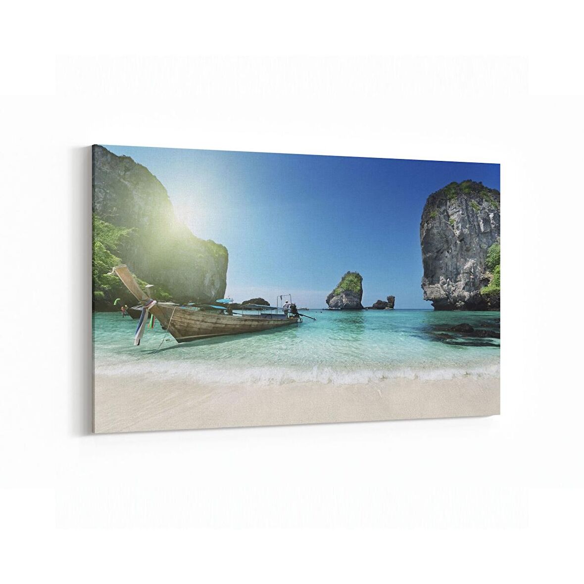 Olla 16432Y Kumsal / Sahil Görseli Yatay Kanvas Tablo (Ölçü: 120X80)