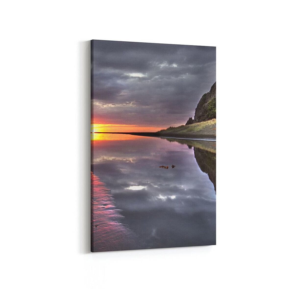 Olla 16042D Günbatımı Görseli Dikey Kanvas Tablo (Ölçü: 60X90)