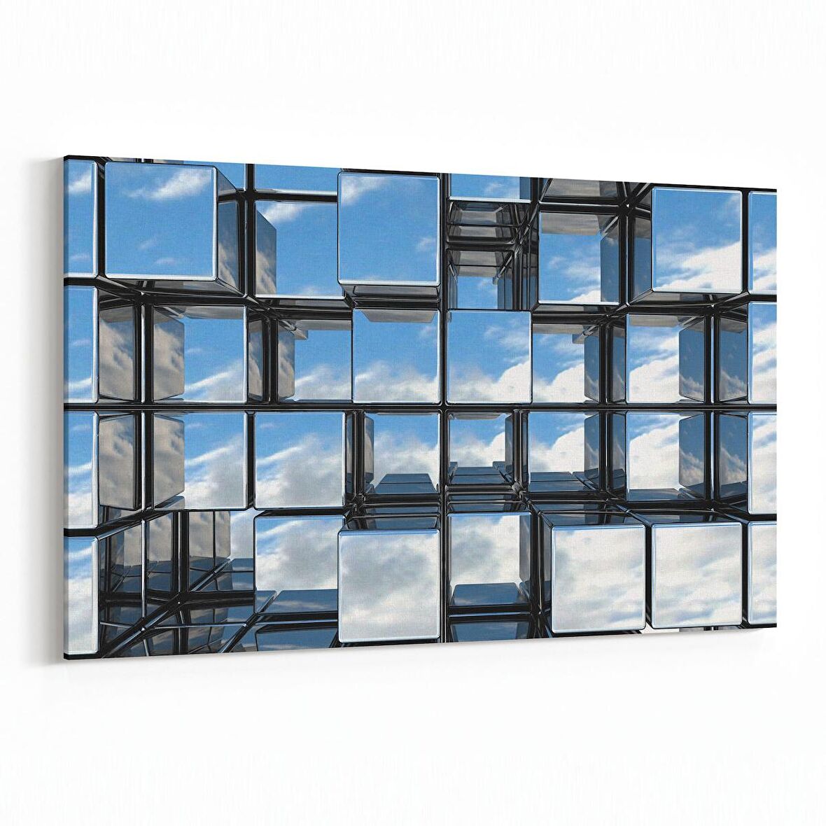 Olla 10016Y Abstract 3 Boyut Görsel Yatay Kanvas Tablo (Ölçü: 45X30)