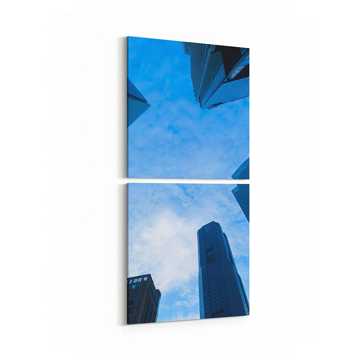 Olla 19010KD Yapı Görseli Kare 2'li Dikey Kanvas Tablo (Ölçü: 30X65)