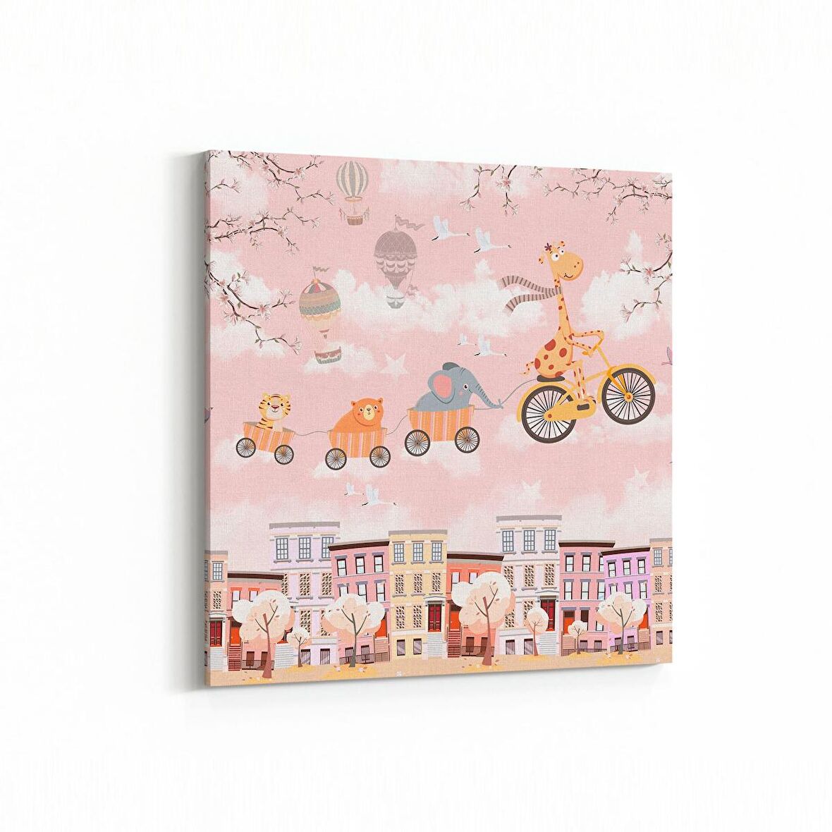 Olla 12743K Çocuk Odası Görseli Kare Kanvas Tablo (Ölçü: 25X25)