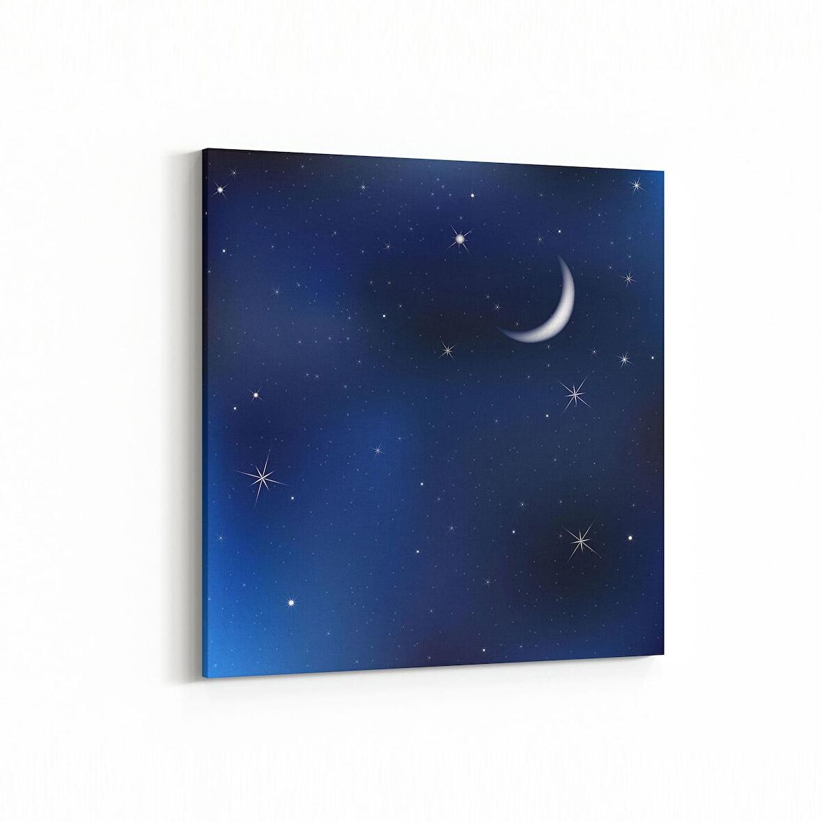 Olla 14820K Gece Gökyüzü Görseli Kare Kanvas Tablo (Ölçü: 25X25)