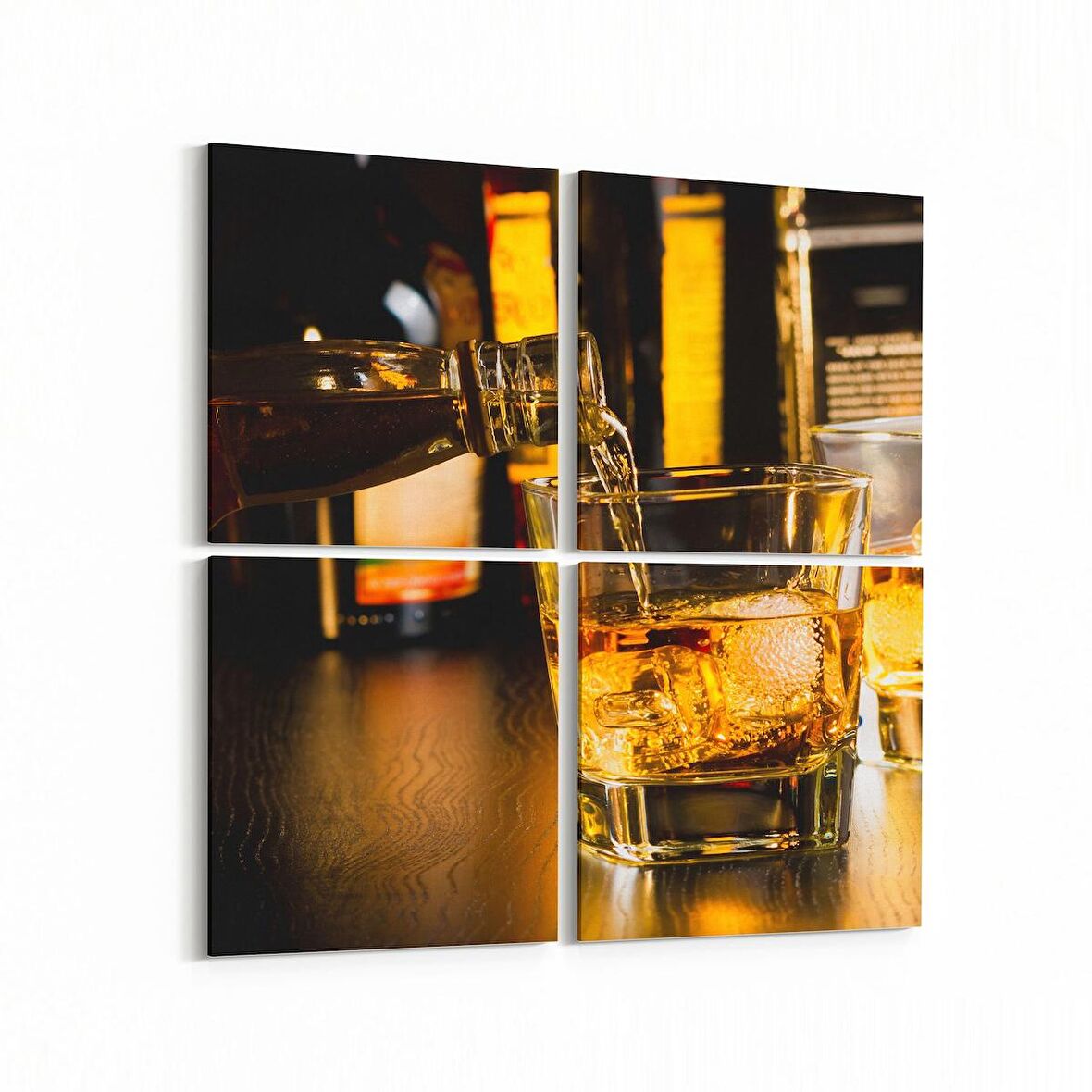 Olla 15111K4 Gıda Görseli Kare 4'lü Kanvas Tablo (Ölçü: 65X65)