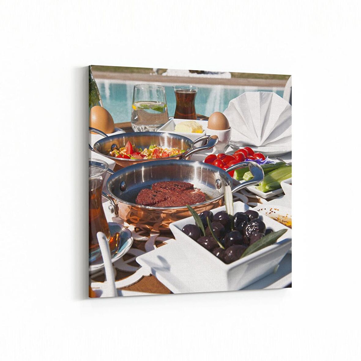 Olla 15173K Gıda Görseli Kare Kanvas Tablo (Ölçü: 25X25)