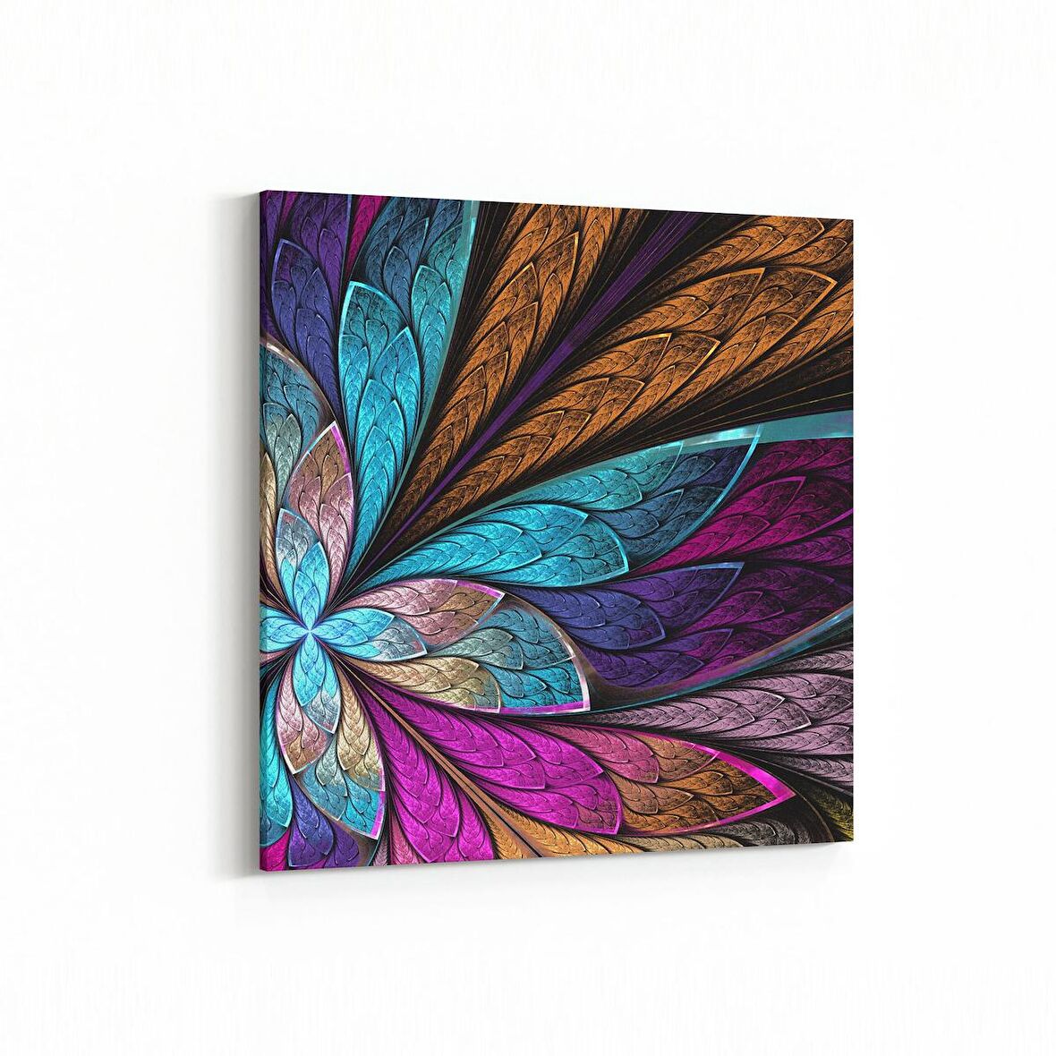 Olla 10194K Abstract Görsel Kare Kanvas Tablo (Ölçü: 25X25)