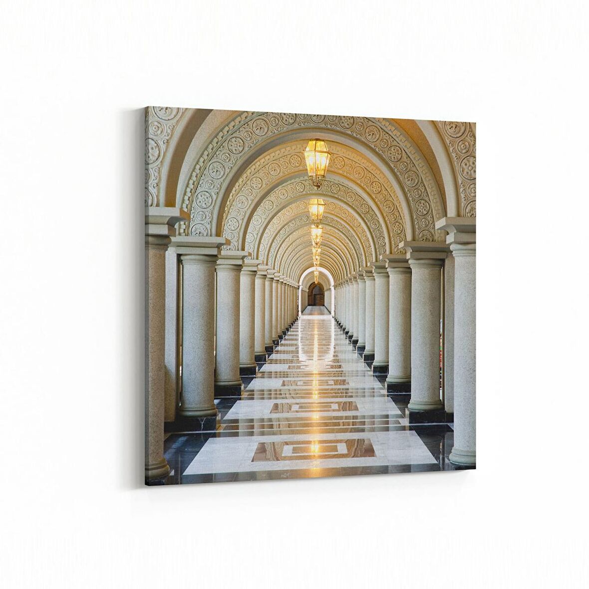 Olla 18808K Yapı Görseli Kare Kanvas Tablo (Ölçü: 30X30)