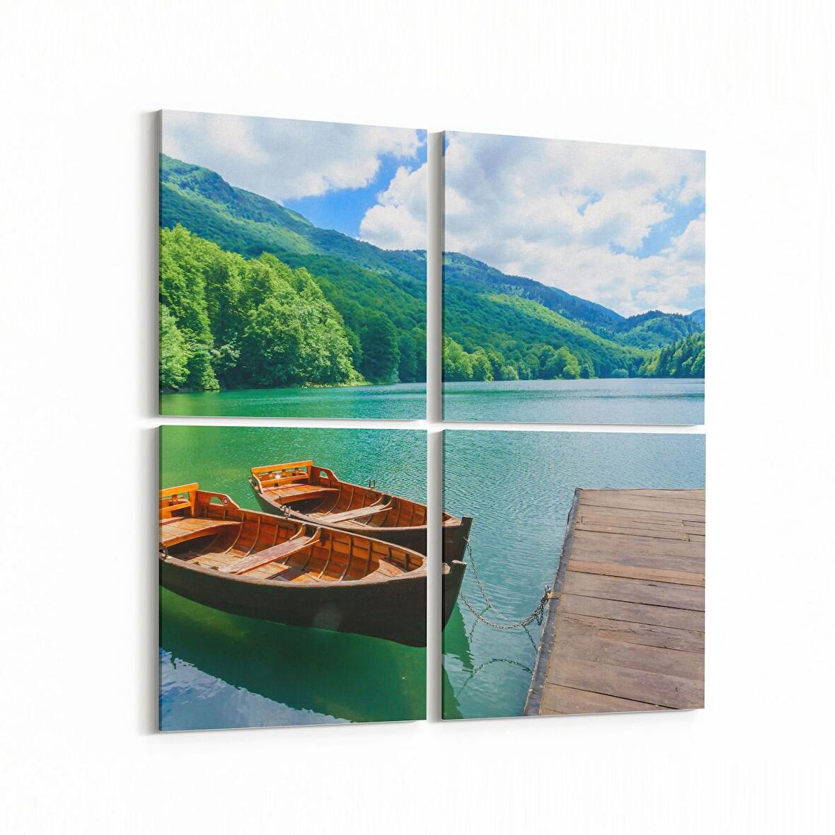 Olla 13973K4 Doğa / Manzara Görseli Kare 4'lü Kanvas Tablo (Ölçü: 145X145)