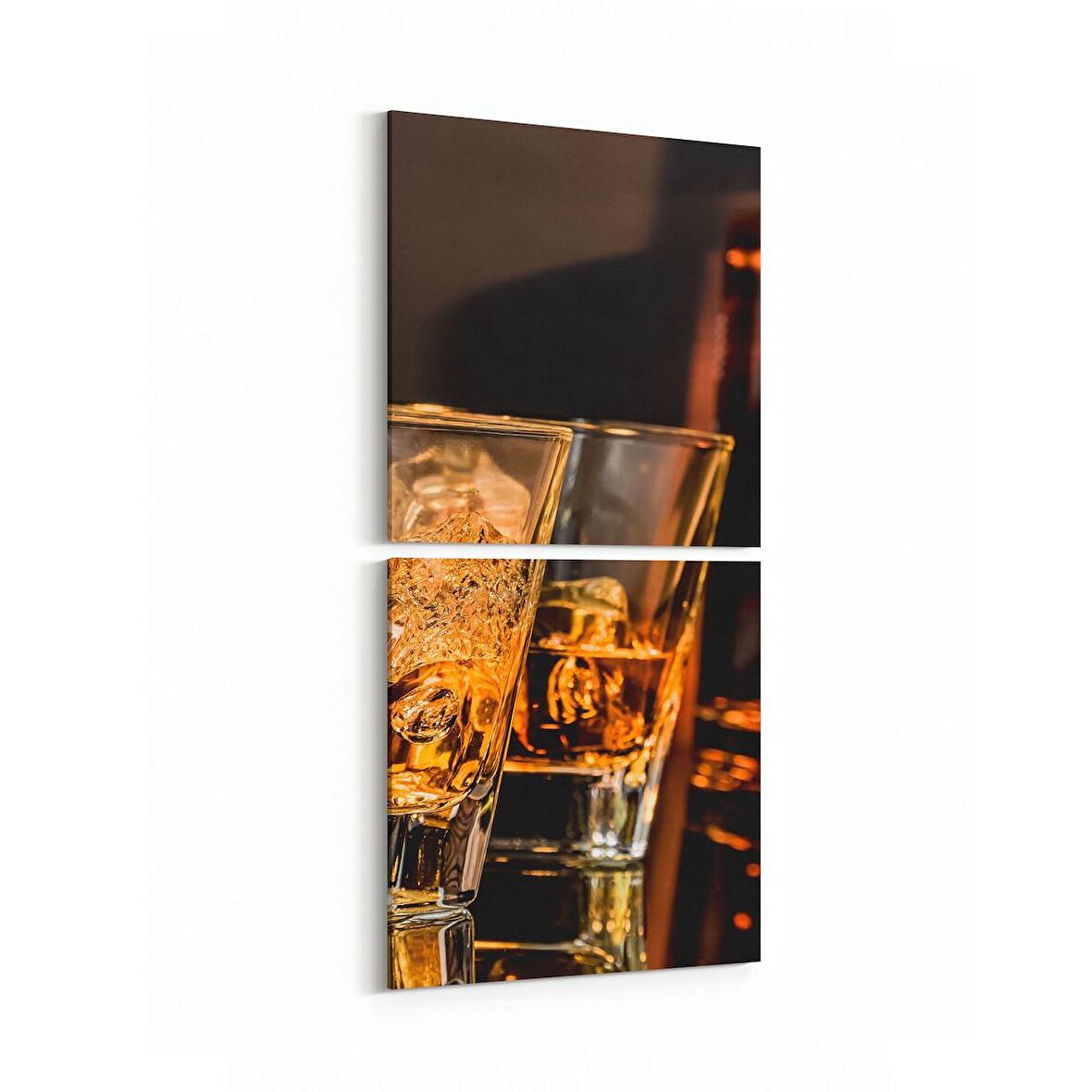 Olla 15154K2D Gıda Görseli 2'li Dikey Kanvas Tablo (Ölçü: 30X65)