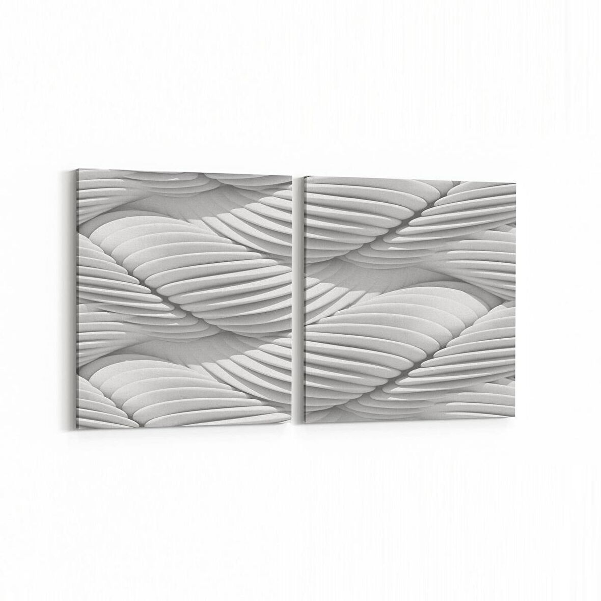 Olla 14942K2Y Geometrik Desen Görseli Kare 2'li Yatay Kanvas Tablo (Ölçü: 85X40)