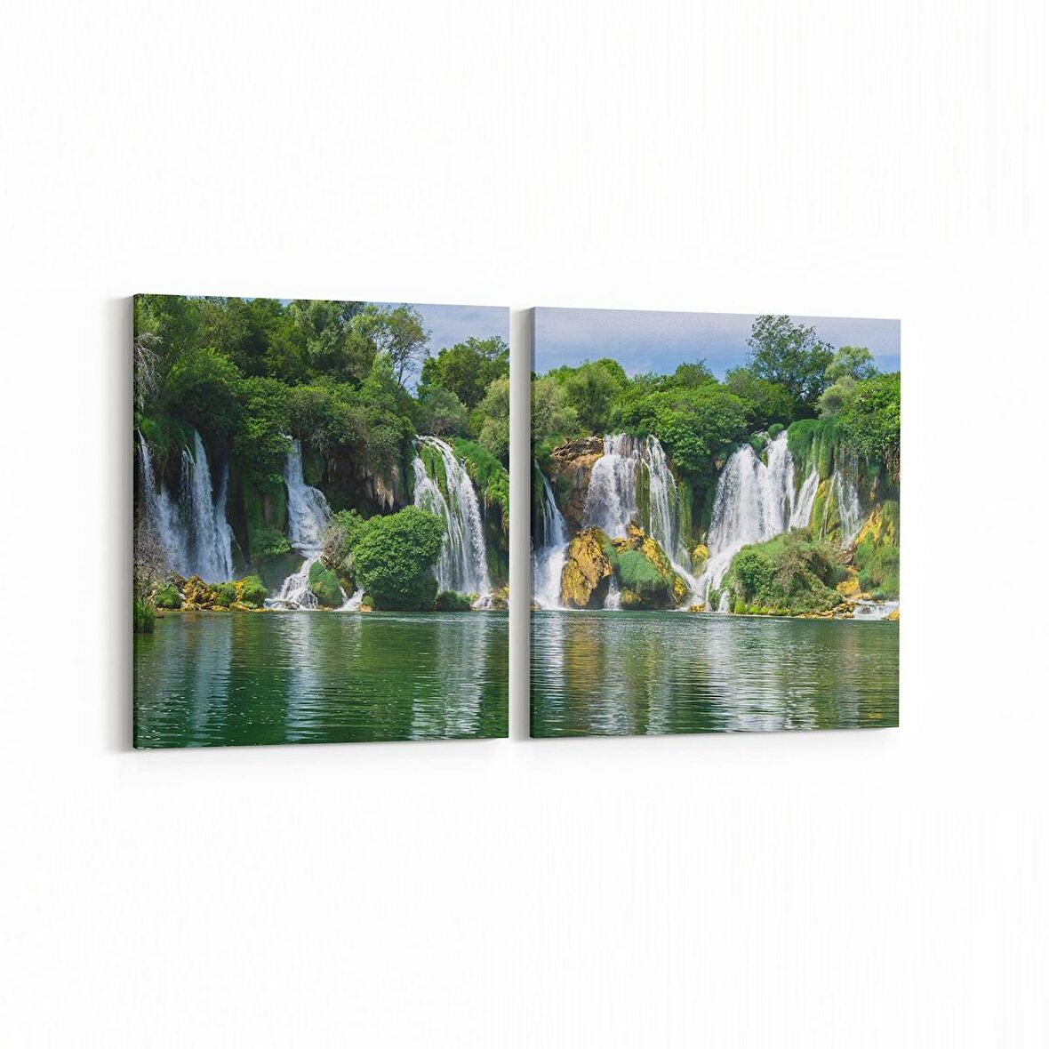 Olla 14438K2Y Doğa / Manzara Görseli Kare 2'li Yatay Kanvas Tablo (Ölçü: 125X60)