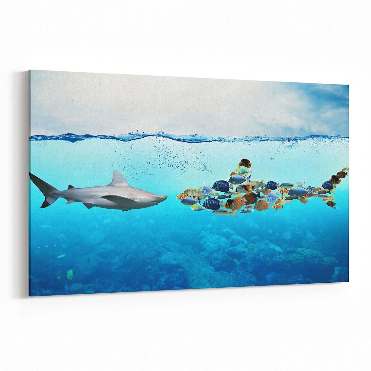 Olla 12948Y Deniz / Okyanus Görseli Yatay Kanvas Tablo (Ölçü: 120X80)