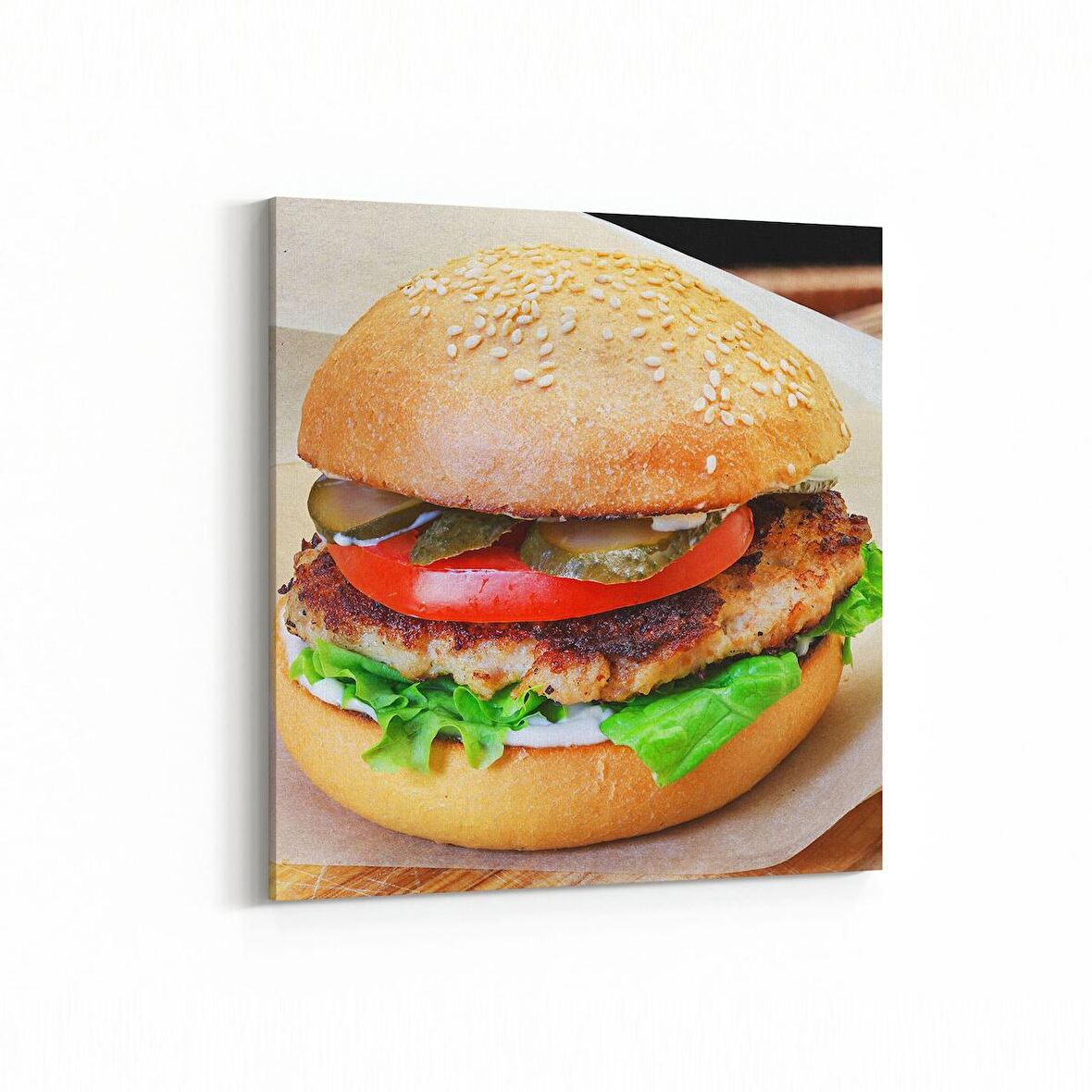 Olla 15198K Gıda Görseli Kare Kanvas Tablo (Ölçü: 25X25)