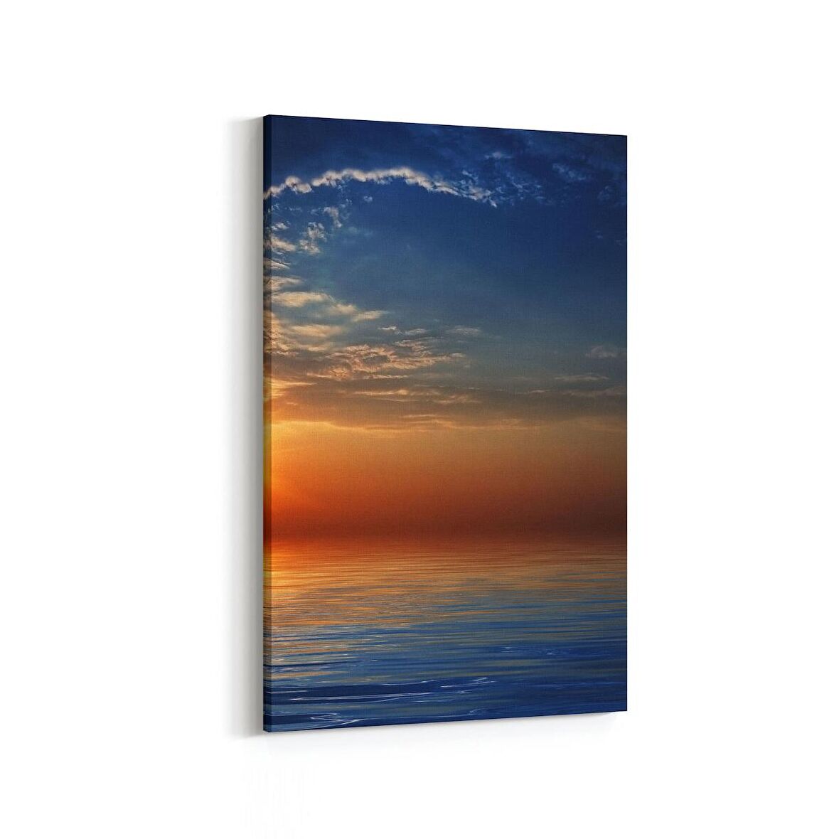 Olla 15952D Günbatımı Görseli Dikey Kanvas Tablo (Ölçü: 20X30)
