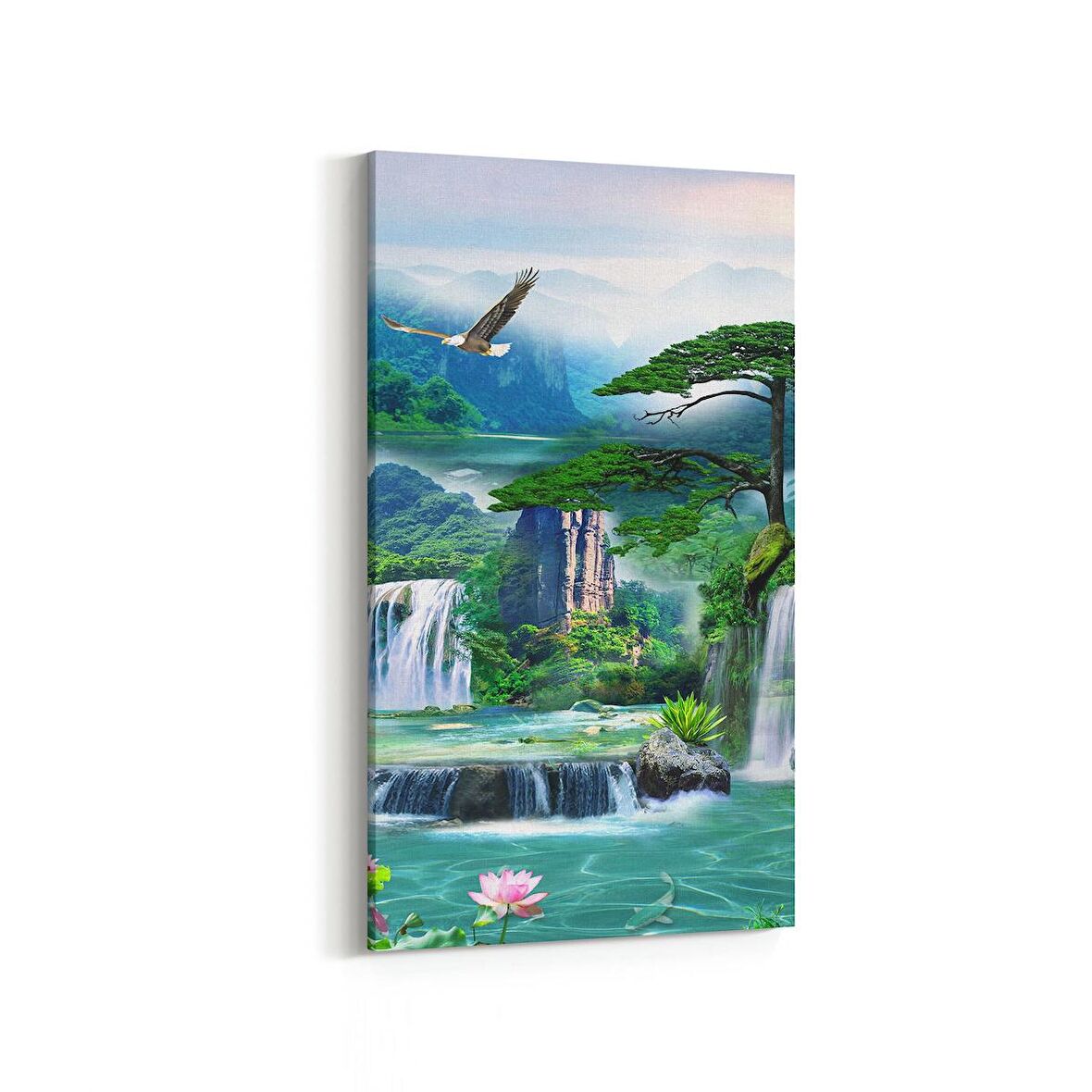 Olla 13541DD Doğa / Manzara Görseli Dikey Dar Kanvas Tablo (Ölçü: 40X80)