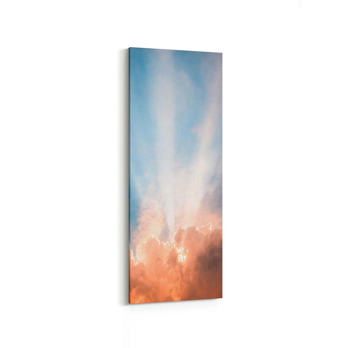 Olla 15970DI Günbatımı Görseli Dikey İnce Kanvas Tablo (Ölçü: 40X120)