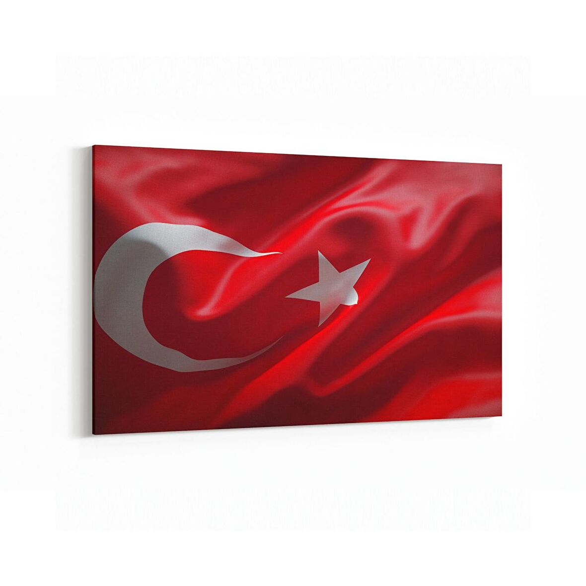 Olla 17533Y Türk Bayrağı Görseli Yatay Kanvas Tablo (Ölçü: 100X70)