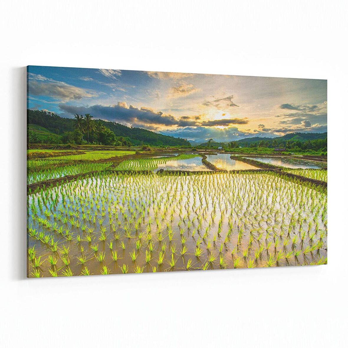 Olla 16040Y Günbatımı Görseli Yatay Kanvas Tablo (Ölçü: 30X20)