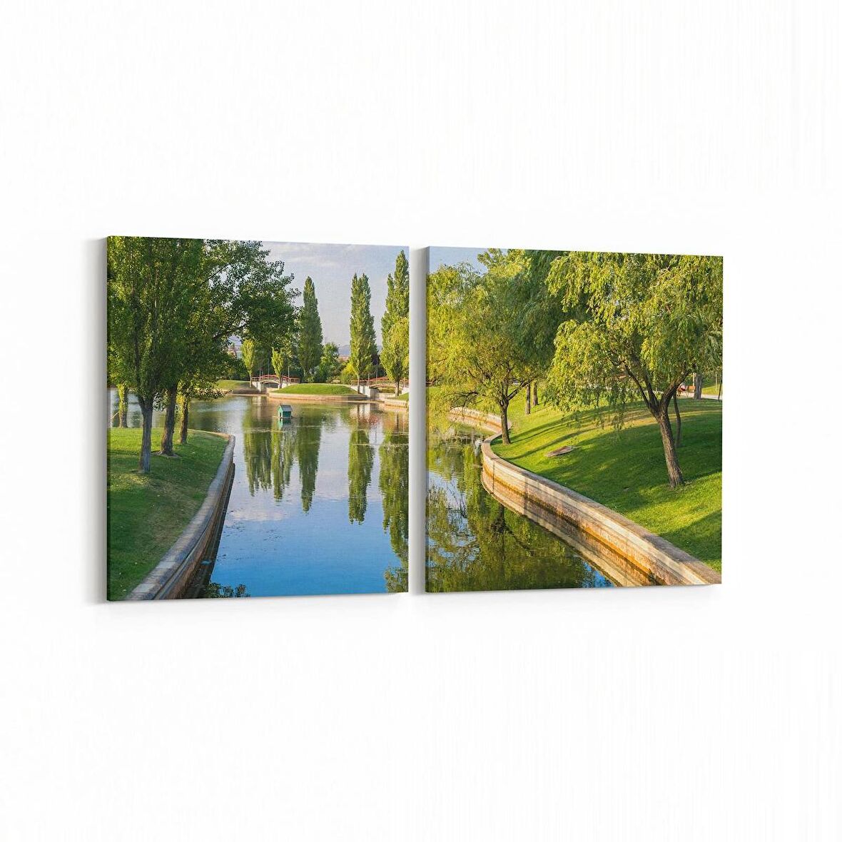 Olla 14241K2Y Doğa / Manzara Görseli Kare 2'li Yatay Kanvas Tablo (Ölçü: 145X70)