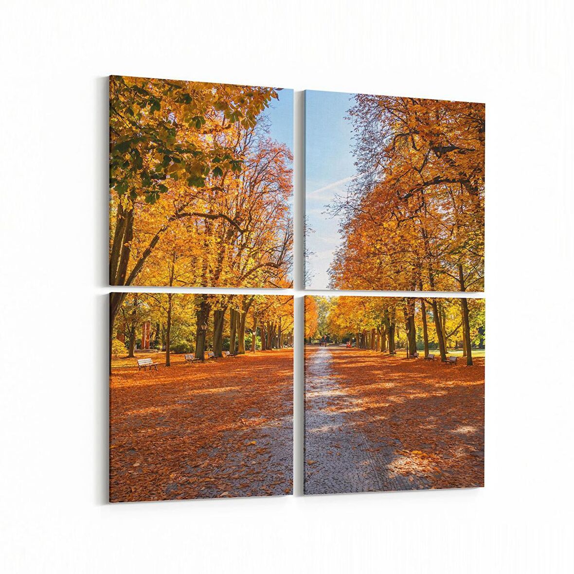 Olla 14162K4 Doğa / Manzara Görseli Kare 4'lü Kanvas Tablo (Ölçü: 65X65)