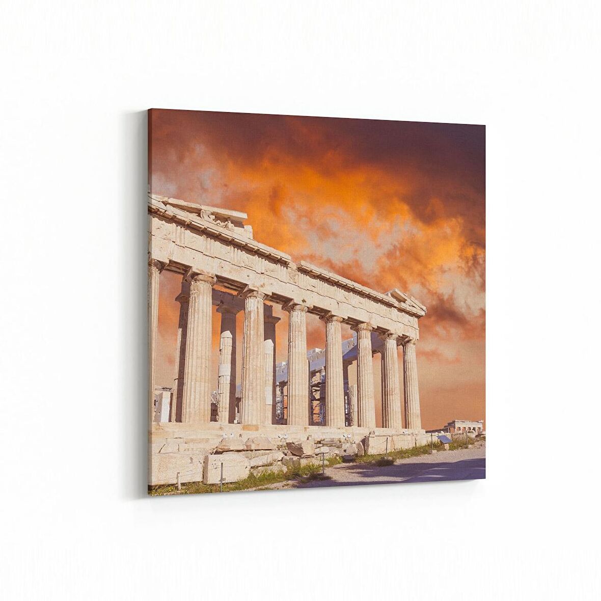 Olla 18000K Yapı Görseli Kare Kanvas Tablo (Ölçü: 25X25)