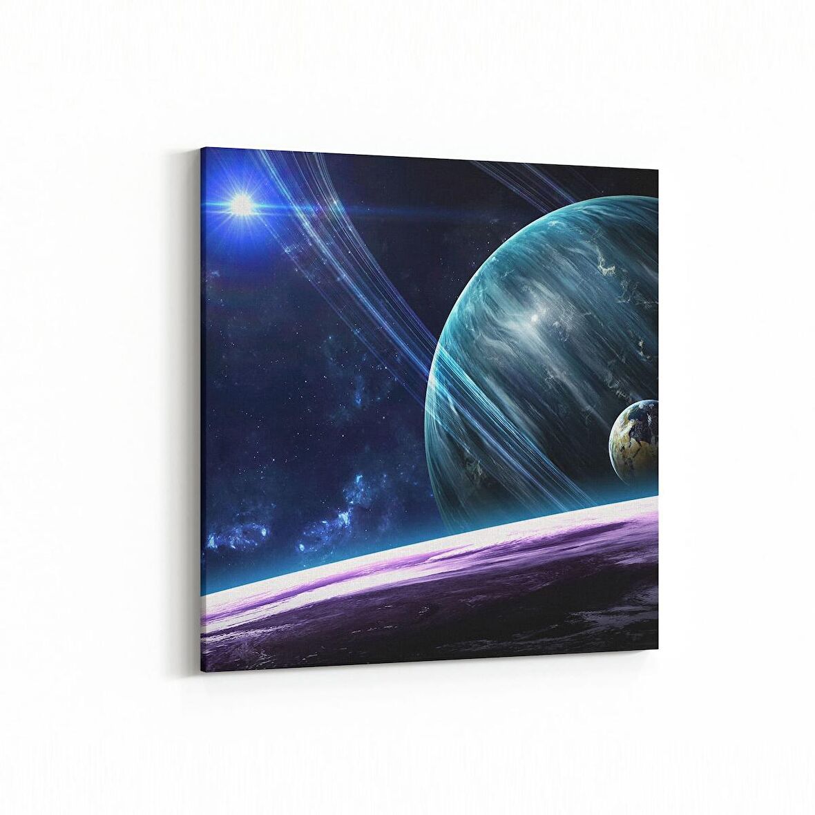 Olla 17653K Uzay Görseli Kare Kanvas Tablo (Ölçü: 60X60)